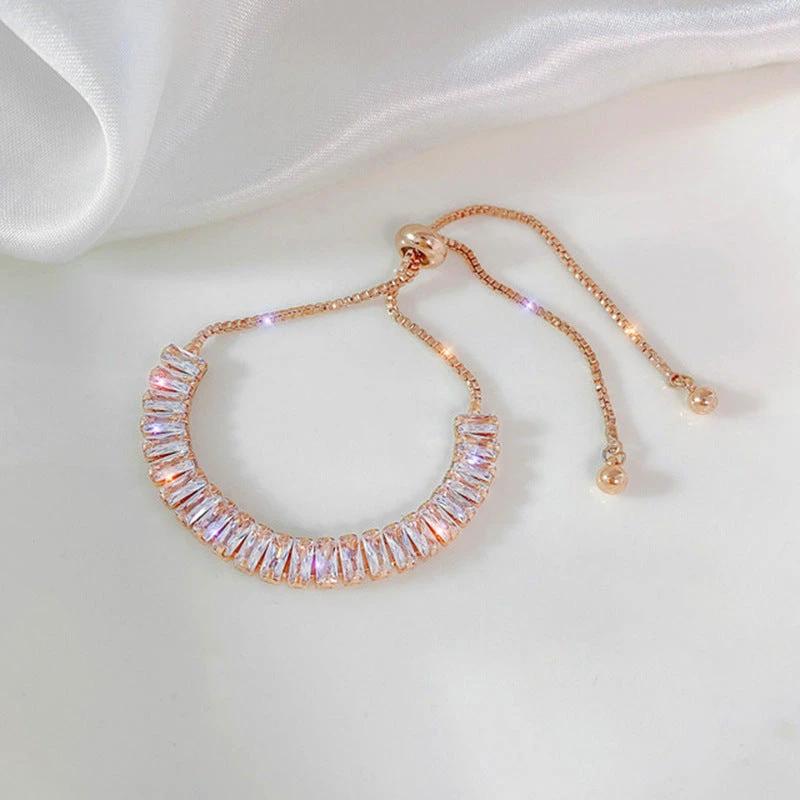 Rhinestone Bracelet Ins Fashion Shiny Adjustable Bracelet Women Jewelry