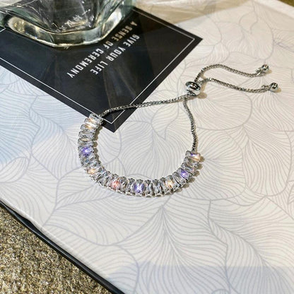 Rhinestone Bracelet Ins Fashion Shiny Adjustable Bracelet Women Jewelry