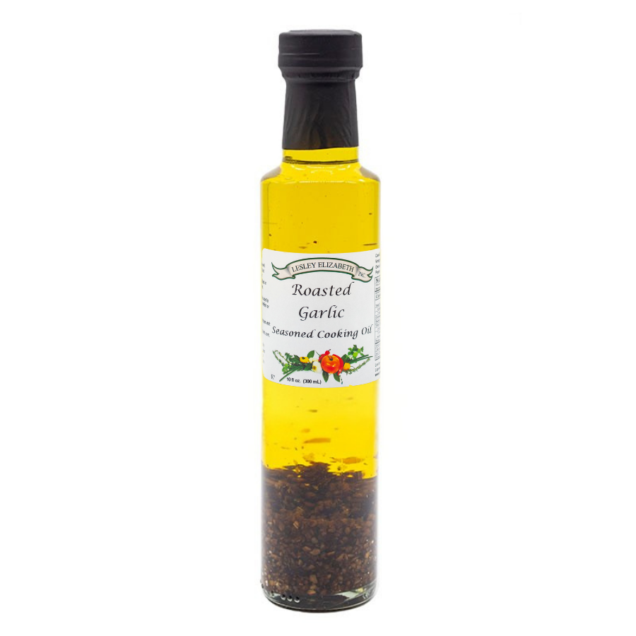 Lesley Elizabeth Roasted Garlic Seasoned Cooking Oil, Dorica (250mL)