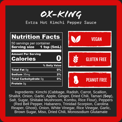 Ox-King - Extra Hot Fermented Kimchi (9oz)