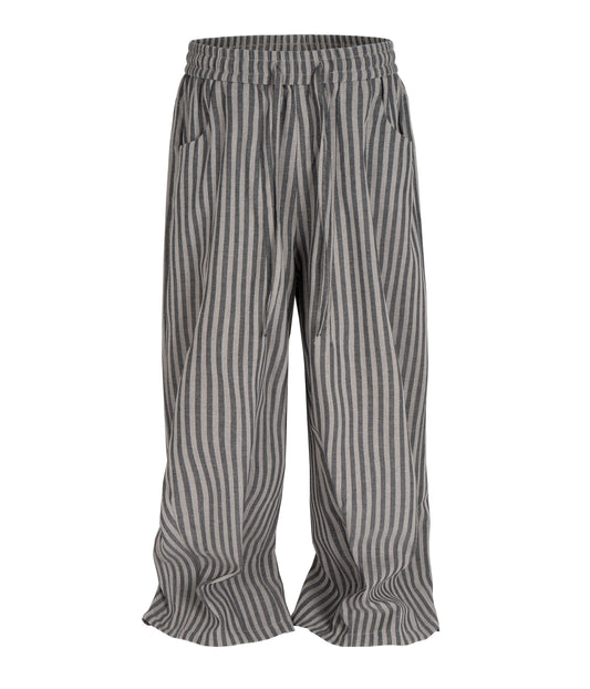 GREY STRIPED LOUNGE PANTS