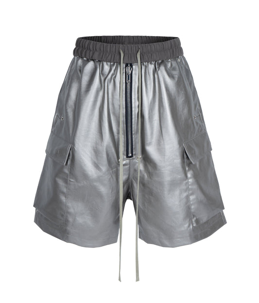 METALLIC SHINE CARGO SHORTS
