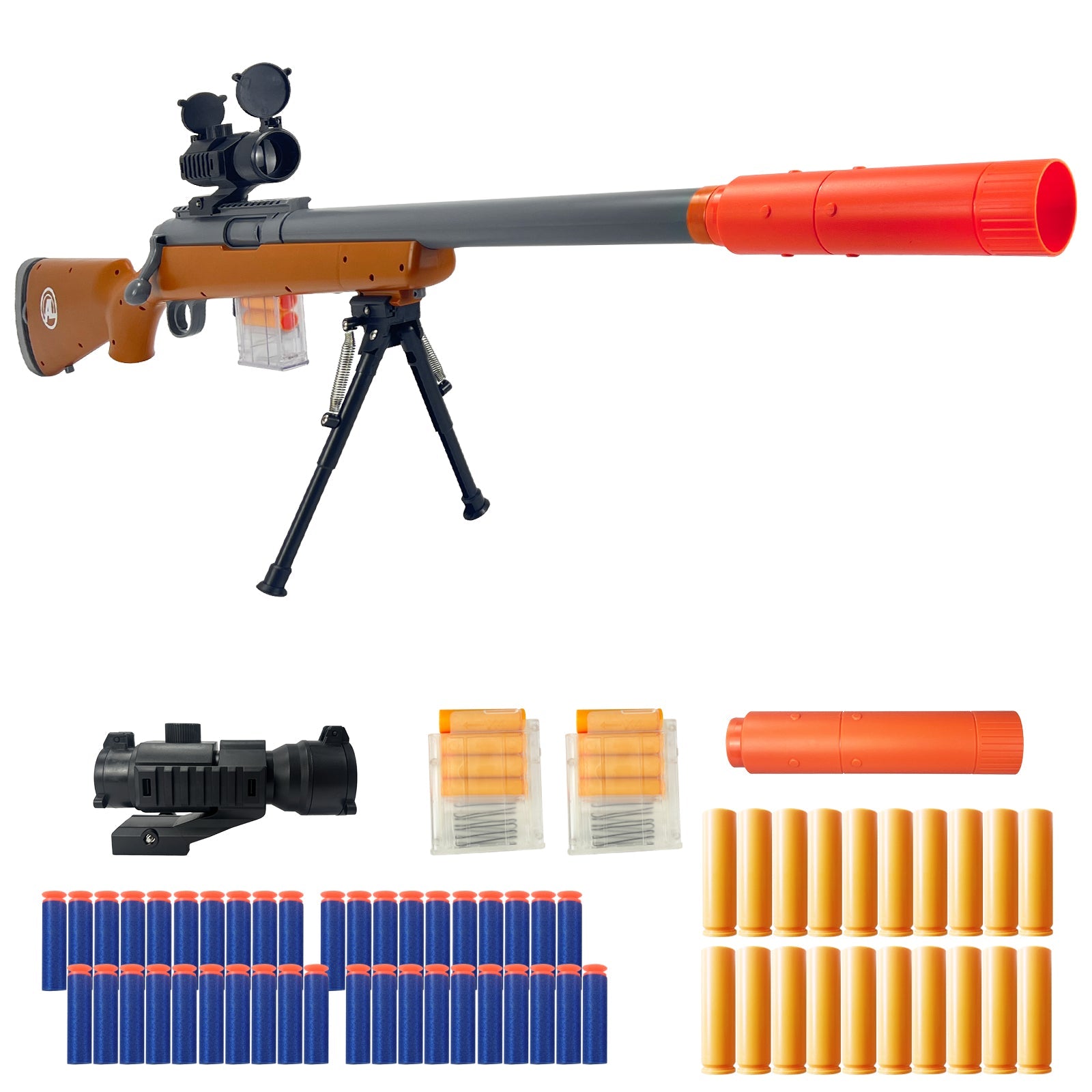 M24 Sniper Rifle Toy Brown+bullet loader