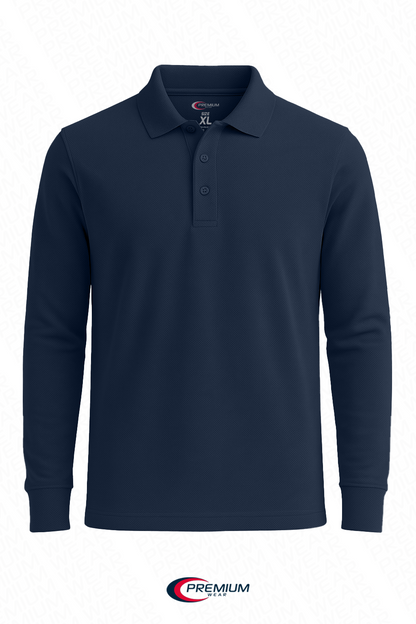 Boys/ Unisex Long Sleeve Pique Polo Shirt