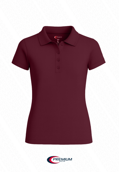 Juniors Short Sleeve Pique Polo Shirt