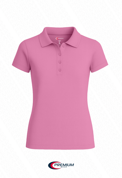 Juniors Short Sleeve Pique Polo Shirt