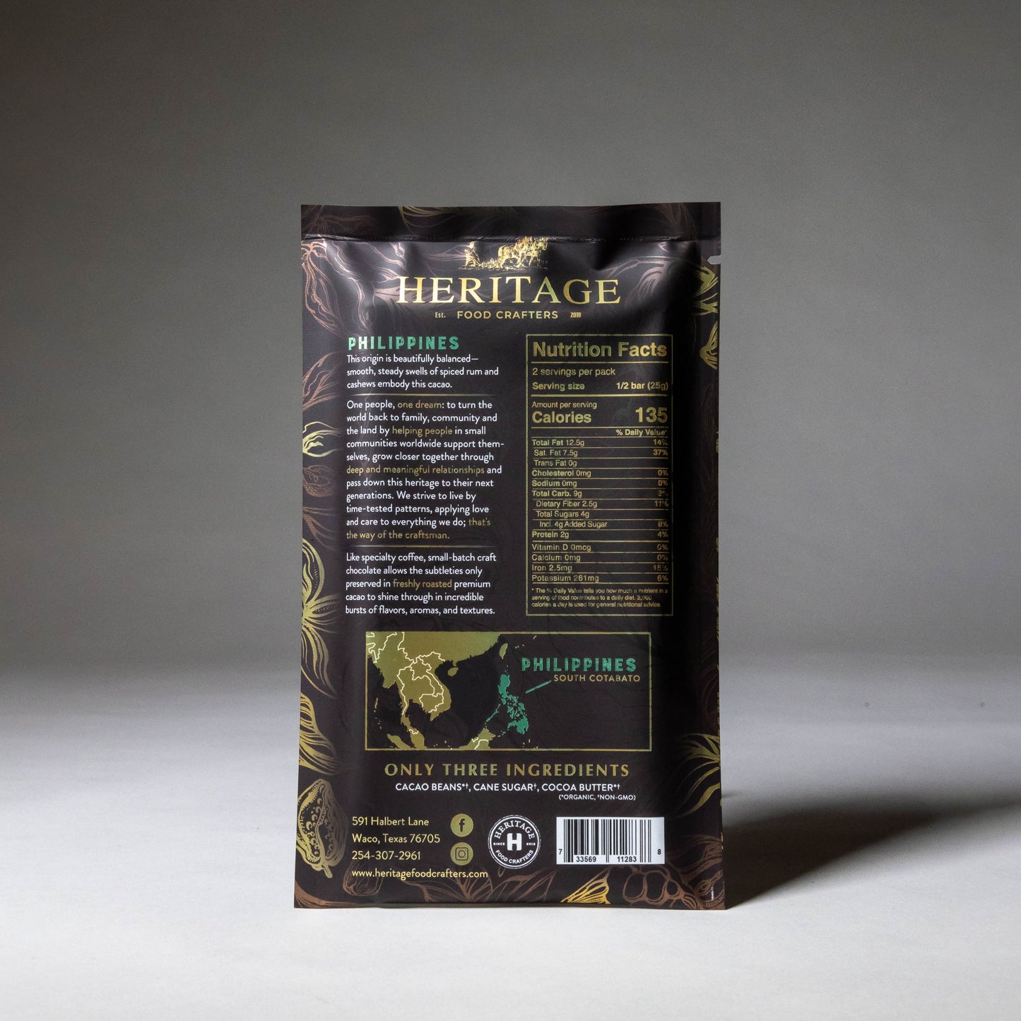 85% Philippines Chocolate Bar 50g