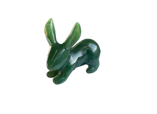 Canadian Jade Jack Rabbit Figurine