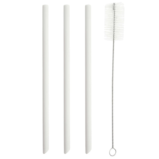 PopYum Replacement Straws for 13oz Cups, 3-Pack, with Cleaner Brush Seattle Grey
