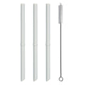PopYum Replacement Straws for 9oz Kids Cup, 3-Pack with Cleaning Brush, Seattle Grey