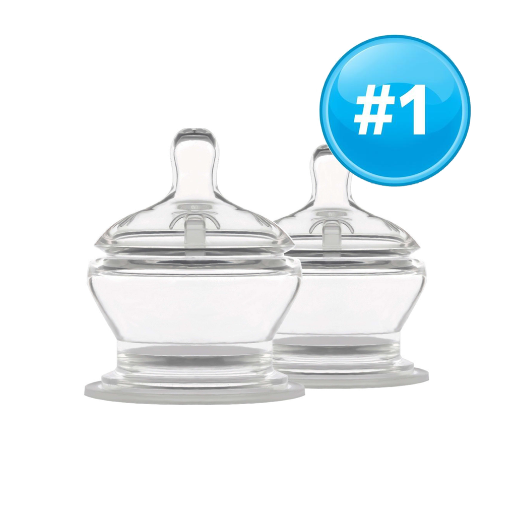 PopYum Stage 1 Slow Flow Nipple, 2-Pack