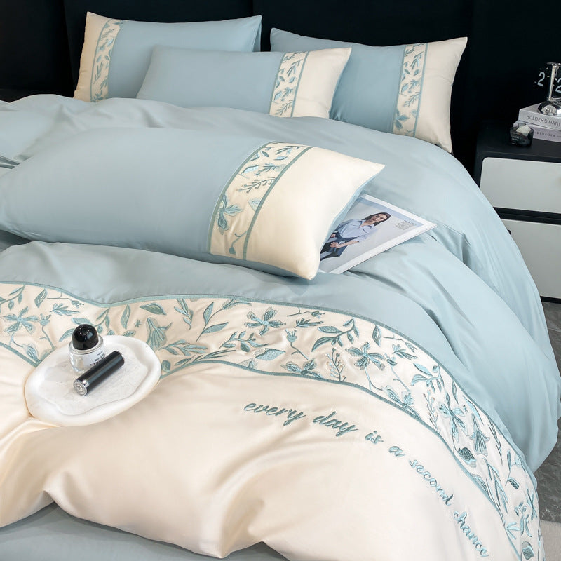 Premium French 100S Long-Staple Cotton Embroidered Bedding Set | 3CARATS