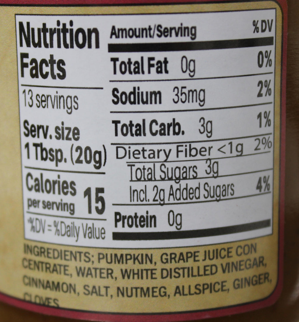 Pumpkin Butter - No Sugar Added, 9 oz.