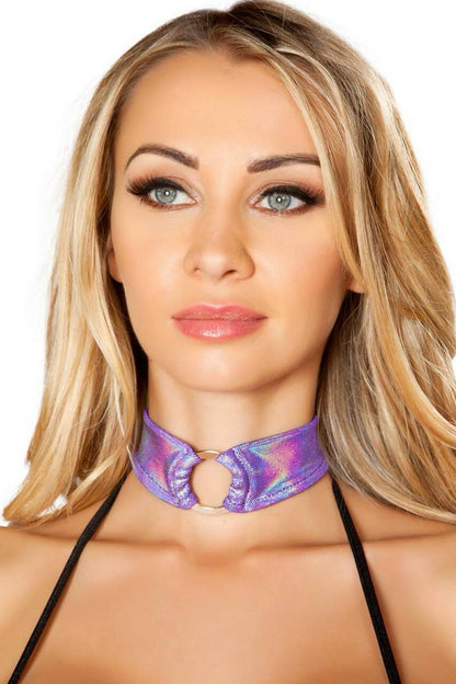 Metallic Shimmering O-Ring Choker