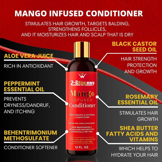Infused Mango Shampoo 12 FL OZ Premium Quality (10% Off)