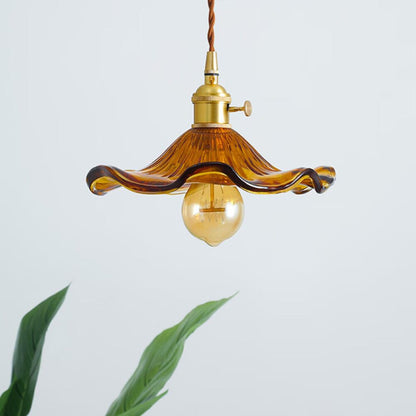 Retro Flower Glass Pendant Light | 3CARATS