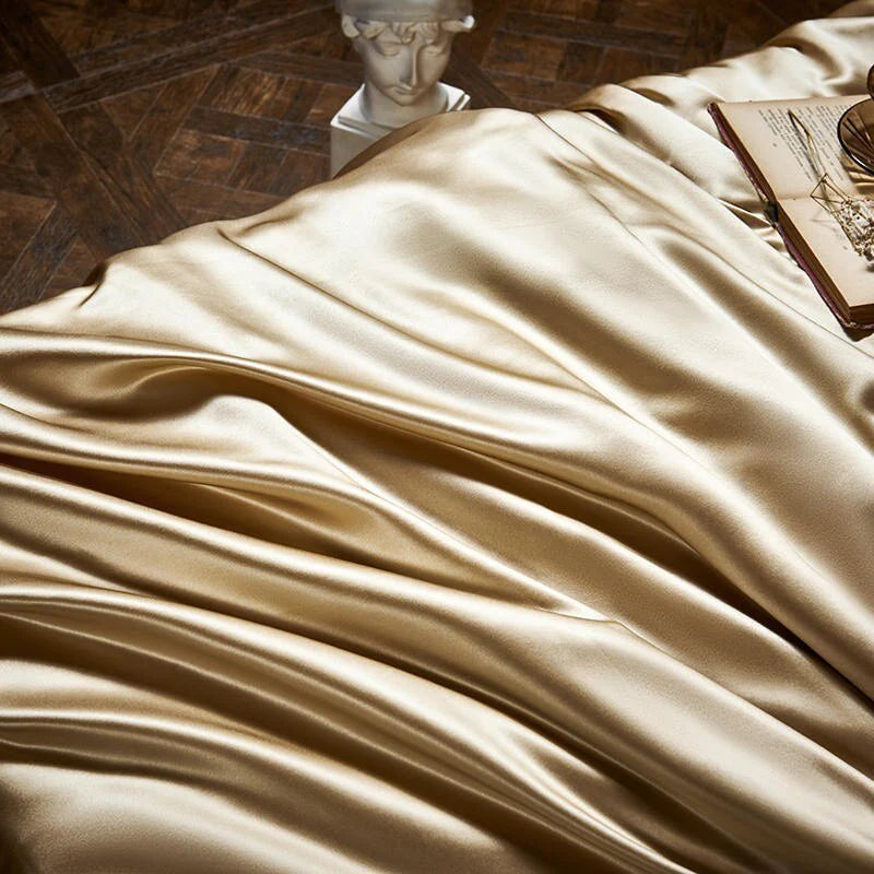 Royalis Rose Gold Luxury Pure Mulberry Silk Bedding Set | 3CARATS