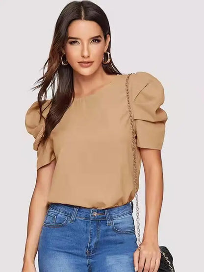 Chic Bubble Sleeve Blouse Summer Style Urban Ease
