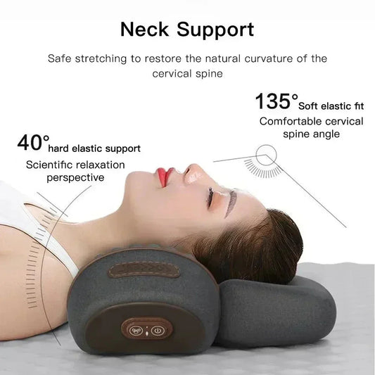 💆‍♂️ Electric Neck Massager Pillow – Heated Cervical Support with Vibration
