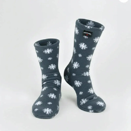 Polar Feet Adult Fleece Socks - Snow