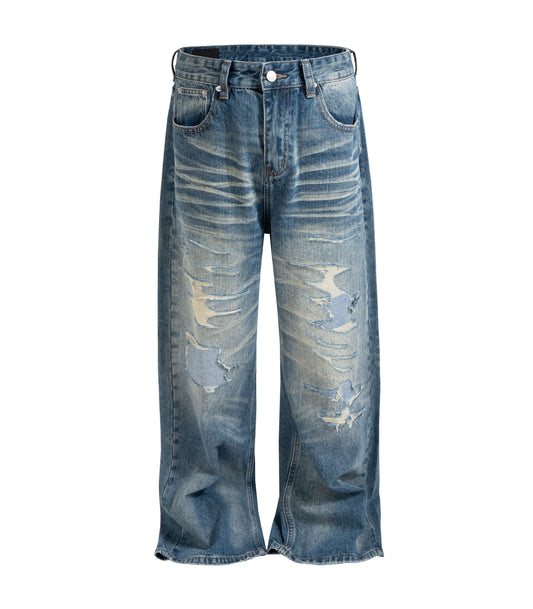 SANDWASH PATCHWORK DENIM