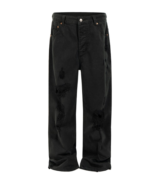 NOIR DESTROYED WORK PANTS