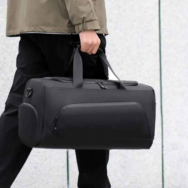 Large Capacity Gym & Travel Duffel Bag ｜ Multi-Compartment Shoe Storage ｜ Premium PU