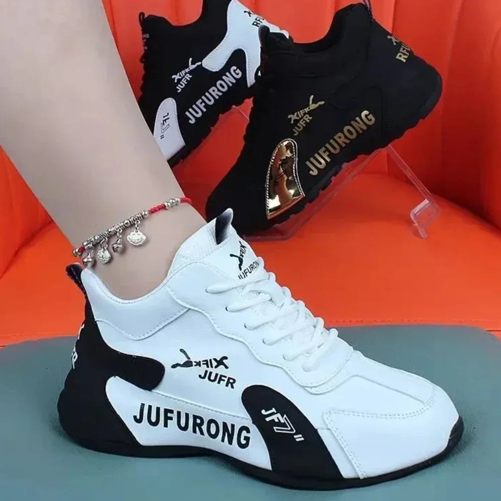 Sneakers  Breathable Ladies Mesh Lace Up Sports Platform Shoes for Women