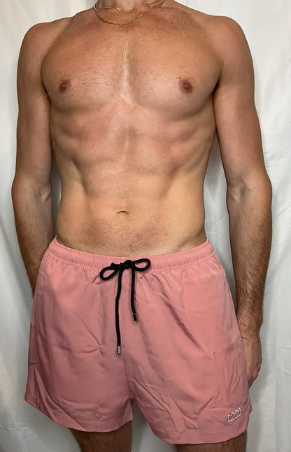 CTS SOLID SWIM TO GYM SHORT- SEASHELL PINK
