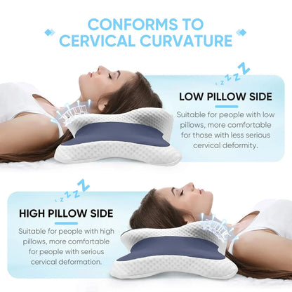 🛏️ Memory Foam Cervical Pillow – Orthopedic Neck Support