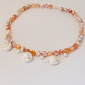 Pearl Agate Seashell Charm Necklace
