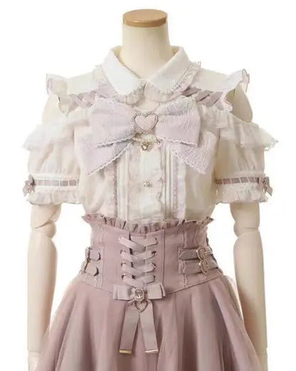 High Waist Sweet Lace Gothic Skirt