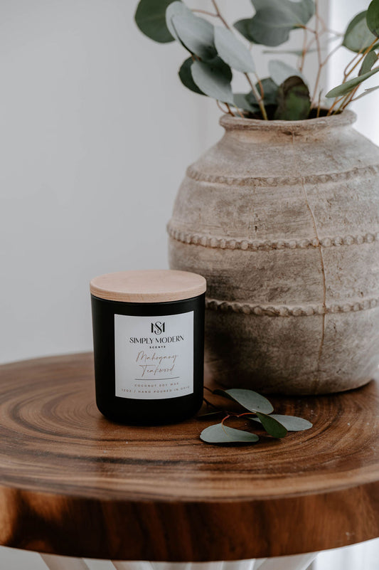 Mahogany Teakwood | Wood-Wick Coconut Soy Wax Candle