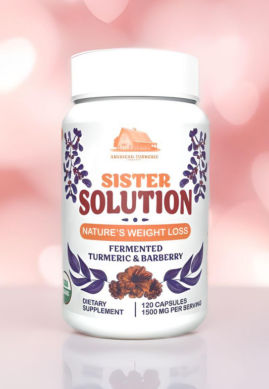 Sister Solution Fermented Turmeric & Barberry Capsules – Synergistic, Lead-Free – 120 Count