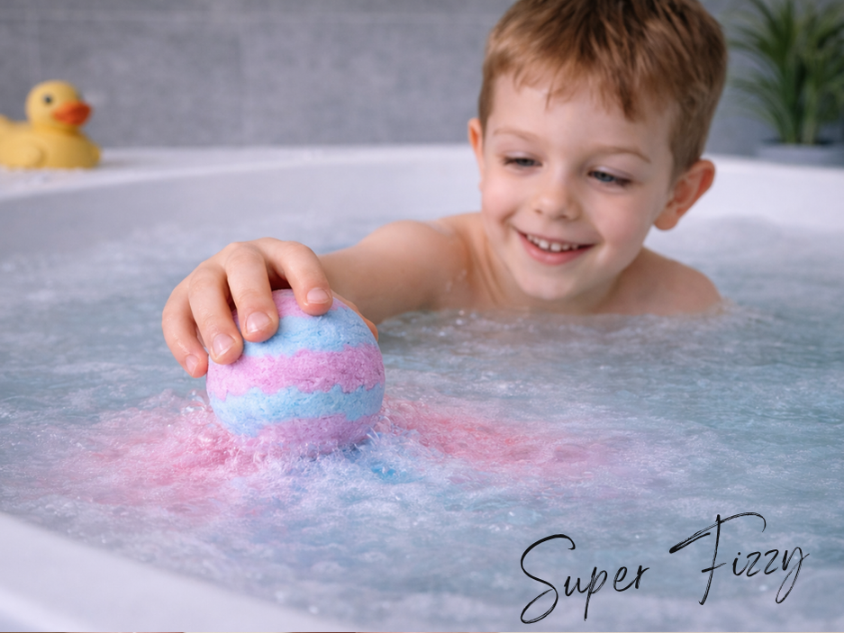 EvolutionUSA 1pc Space Bath Bomb for Boys & Girls, Planet Bath Ball with Toy Hidden Inside, Organic Hypoallerganic Childrens Bathbomb, Cosmic Fun Space Surprise, Gift Set Birthday, Valentines, Easter