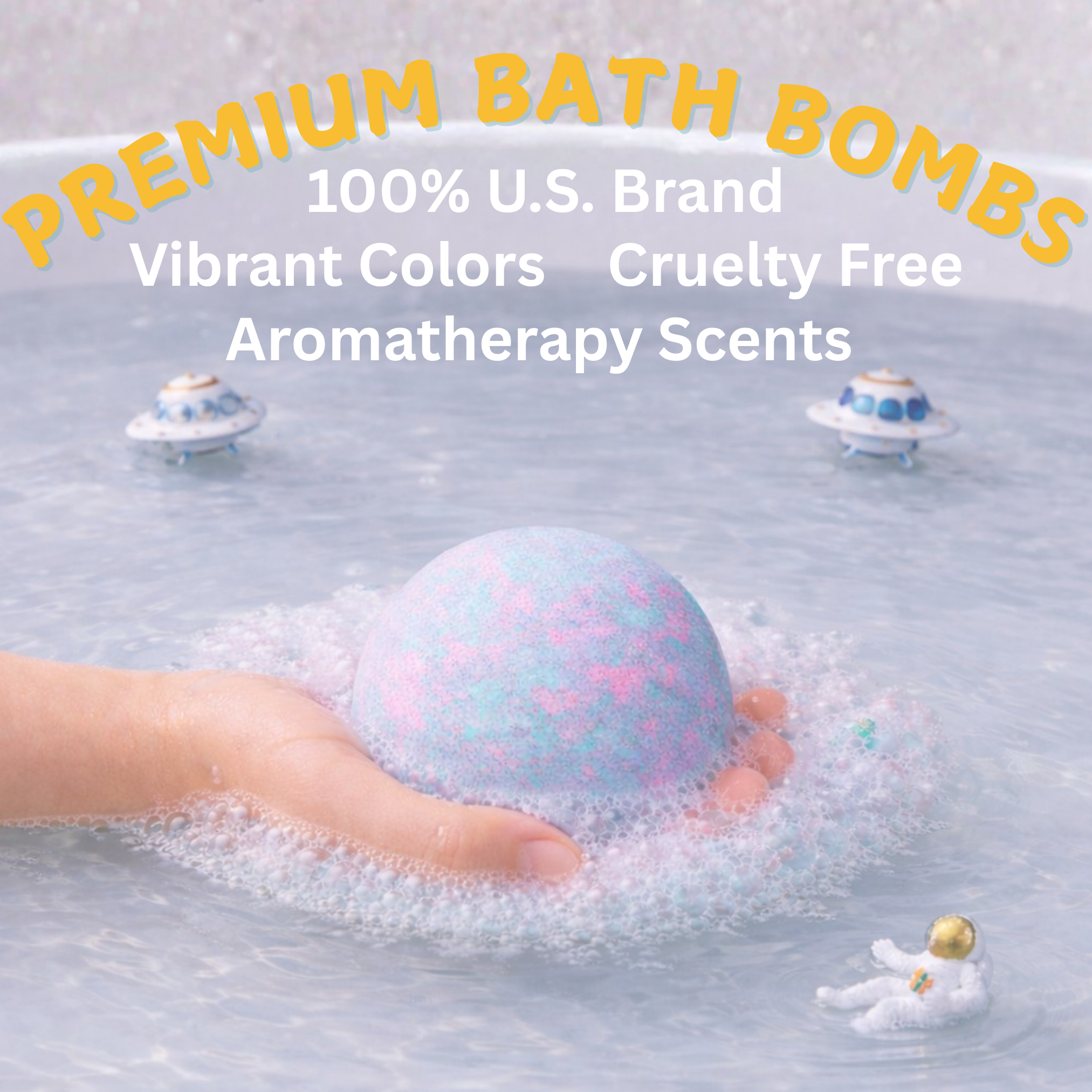 EvolutionUSA Space Bath Bombs for Boys & Girls – 6 Planet Bath Bombs with Toy Inside, Organic Childrens Bathbomb Set, Cosmic Bath Fizzers, Kid Bath Bomb Gift for Valentines, Birthday, Christmas & Easter