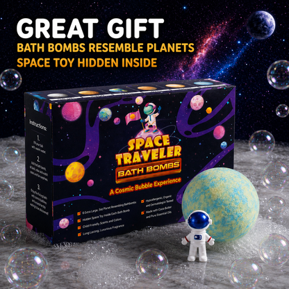 EvolutionUSA 6pc Space Bath Bombs for Boys & Girls
