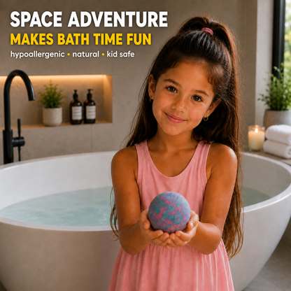 EvolutionUSA 6pc Space Bath Bombs for Boys & Girls