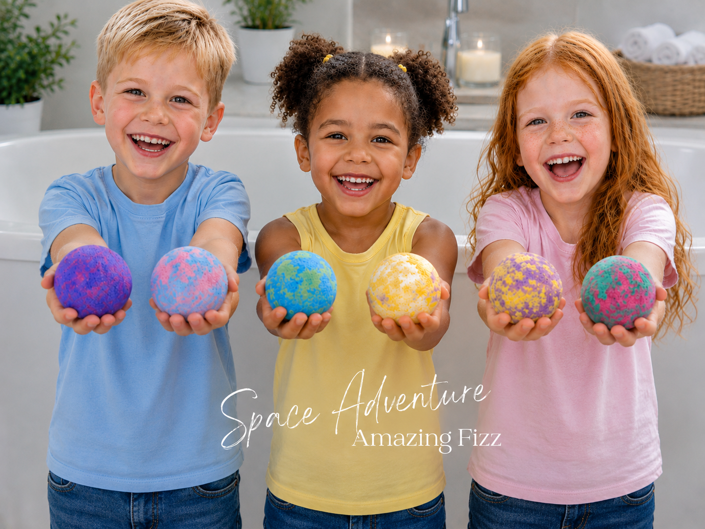 EvolutionUSA 6pc Space Bath Bombs for Boys & Girls