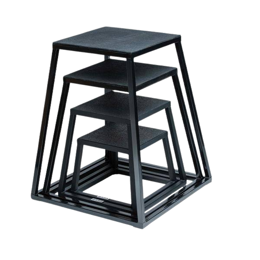 Steel Plyo Boxes – Heavy-Duty Plyometric Jump Platforms with Anti-Slip Rubber Top – Available in 12", and 18" Heights – Stackable, Stable, Built for Strength and Conditioning