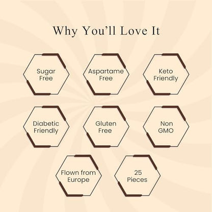 Andy Anand Sugar Free Aniseed Rock Hard Candy – Copper Kettle Boiled, Aspartame Free, Non-GMO, Gluten Free, Keto, 25 Pc