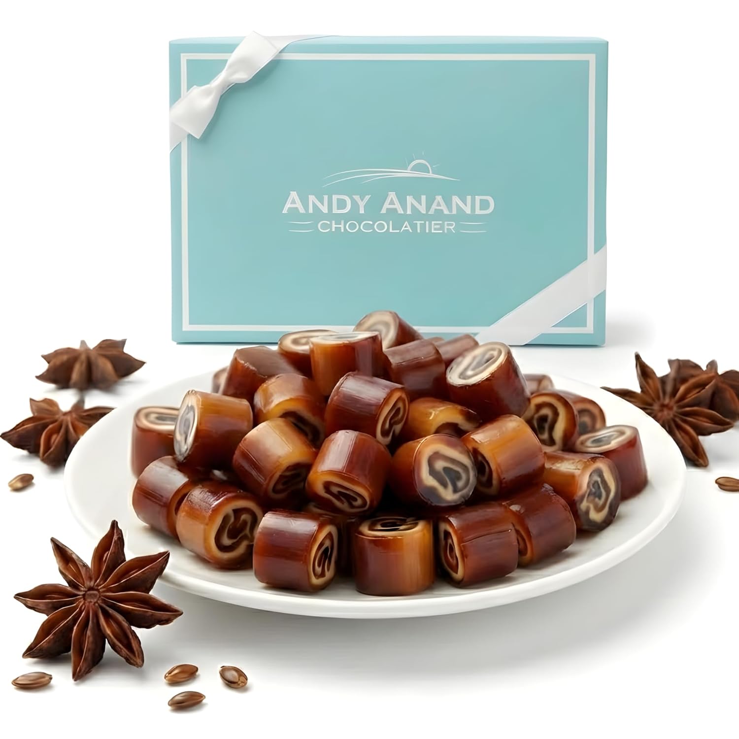 Andy Anand Sugar Free Aniseed Rock Hard Candy – Copper Kettle Boiled, Aspartame Free, Non-GMO, Gluten Free, Keto, 25 Pc