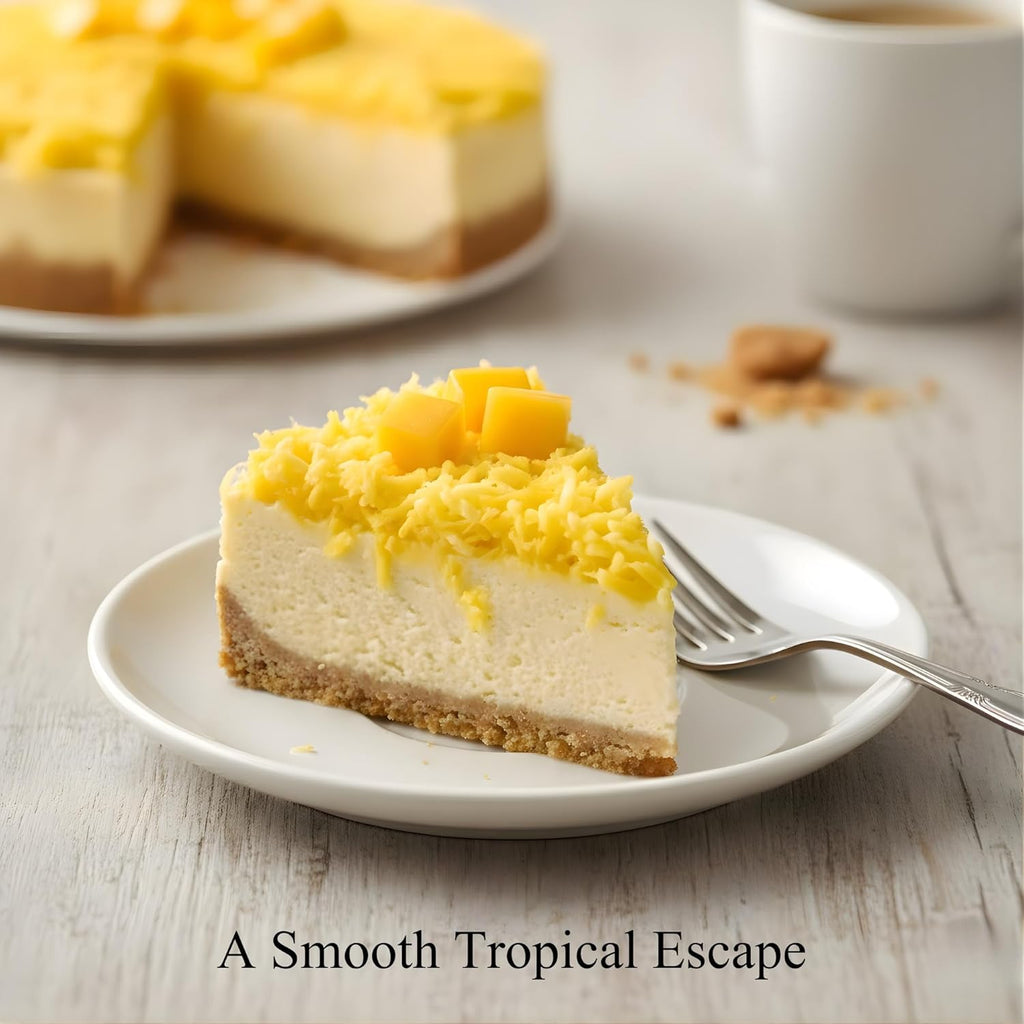 Andy Anand Sugar Free Coconut Mango Cheesecake, Diabetic & Keto Friendly, Authentic Recipe with Fresh California Cream Cheese, No Preservatives or Chemicals, Gourmet Sugar Free Dessert