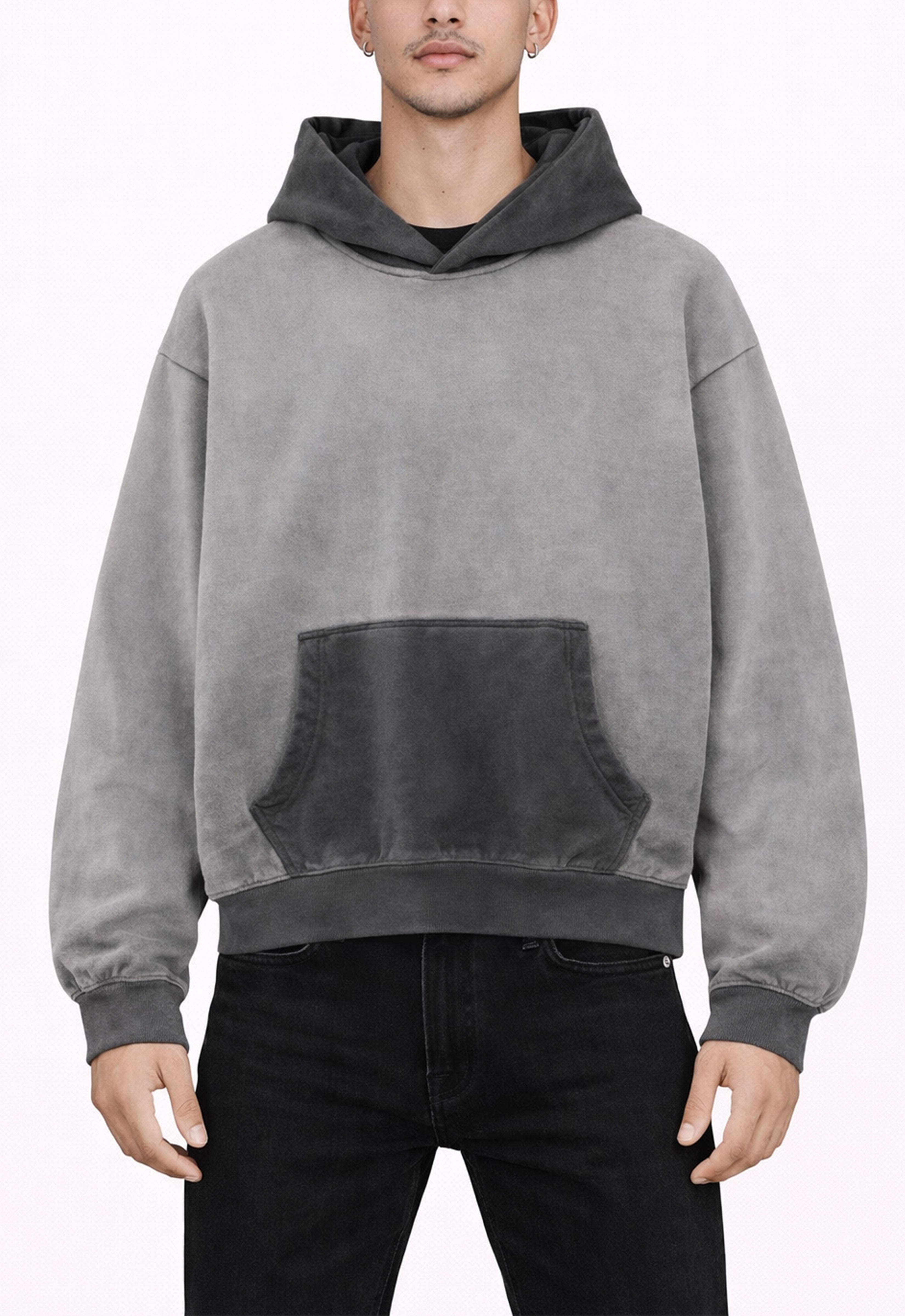 GREY SUNFADE HOODIE