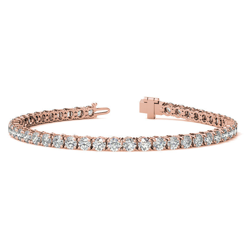 6ctw Created Sapphire Tennis Bracelet - 3mm Stones - 14K Gold Overlay in White, Yellow or Rose Gold