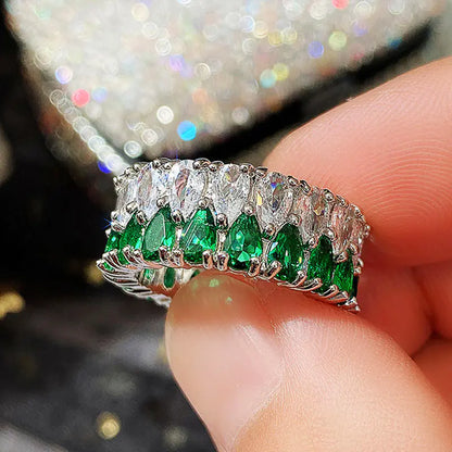 Gold Encrusted Zircon Ring Decoration