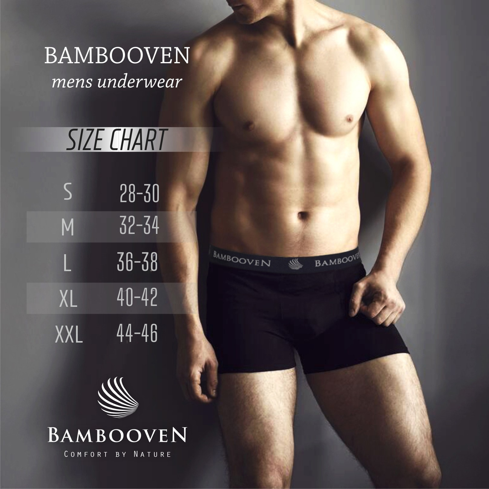 Men’s Bamboo Trunks with Pouch 4-Pack