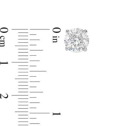 3.50 CTW Lab Grown Round Diamond Stud Earrings in 14k Gold – G/VS AGI Certified