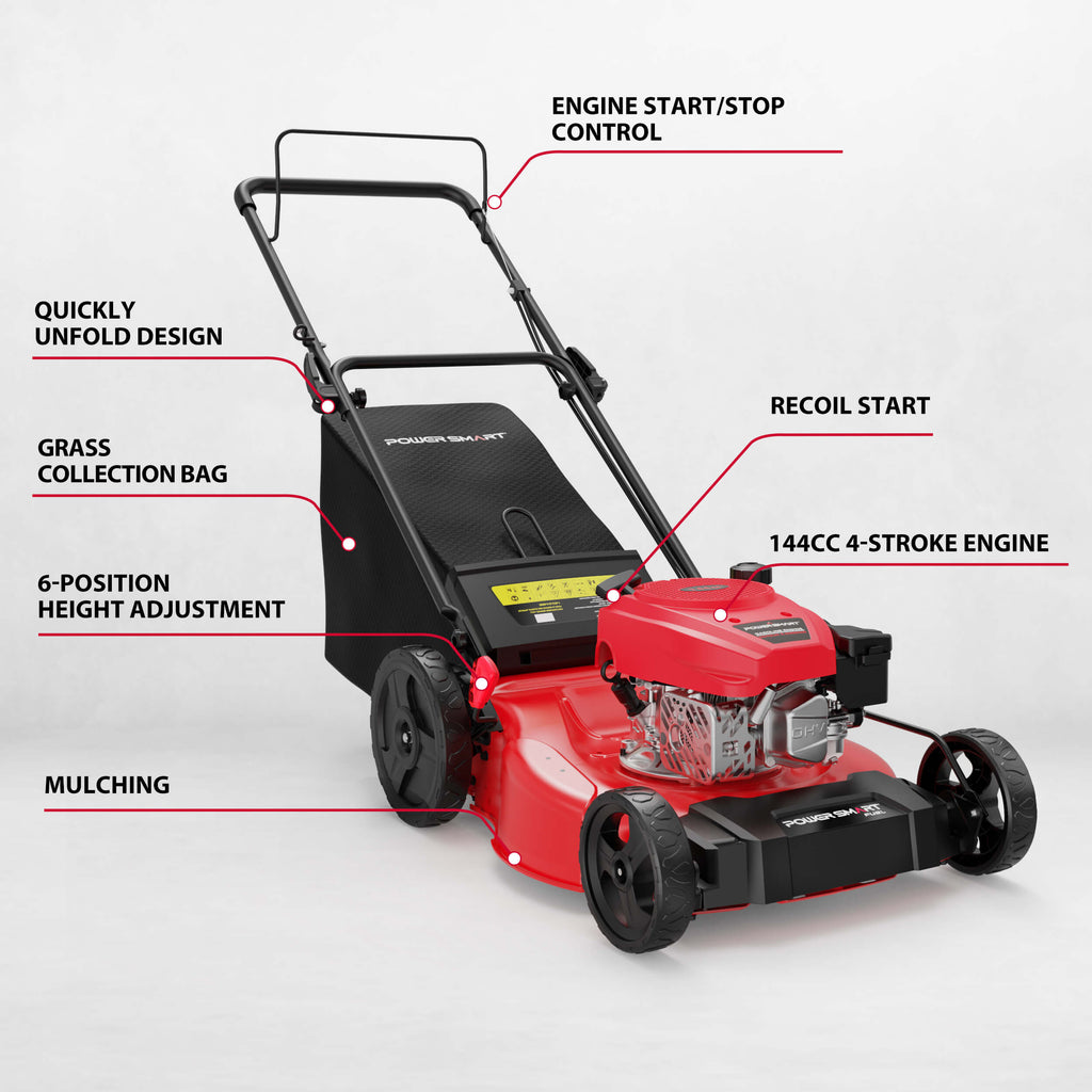 21" 144cc Gas Push 3-in-1 Lawn Mower  DB8621P