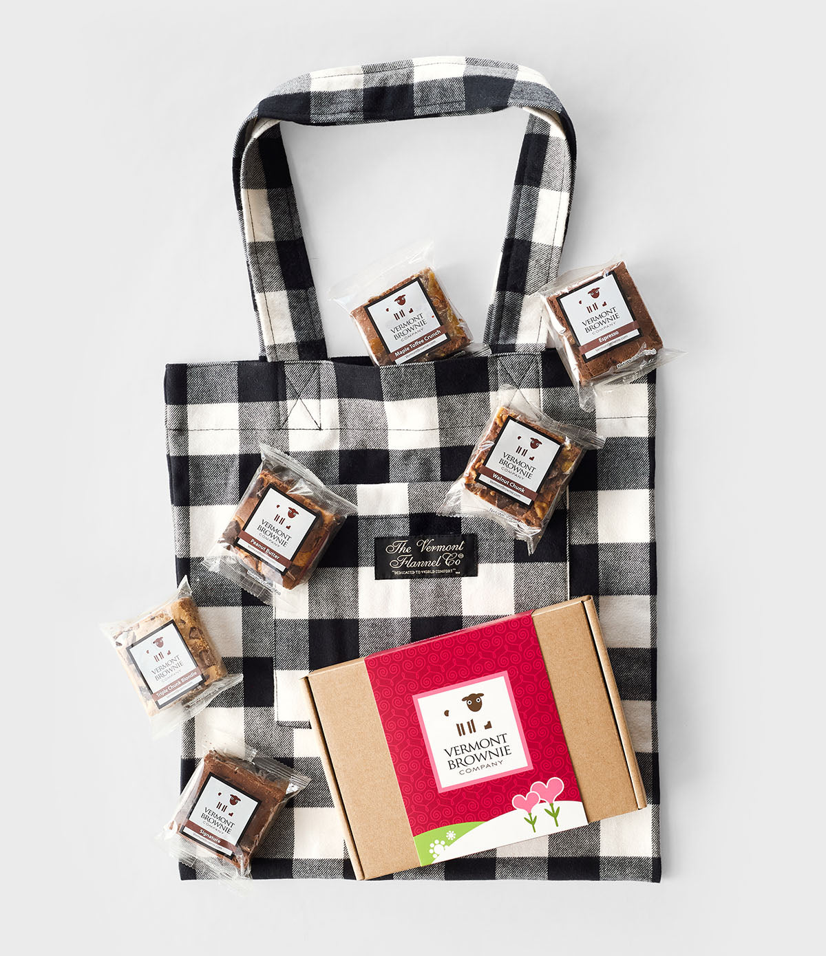 Vermont Flannel & Vermont Brownie Gift Bag - Upcountry Check